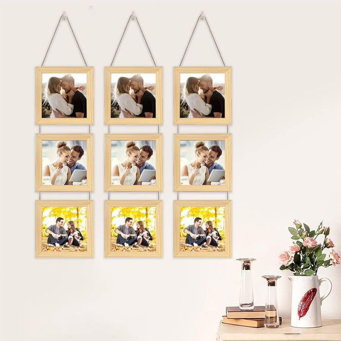 Set of 4 Hanging Picture Frame For Home and Office Decoration (Size 5"x5" )