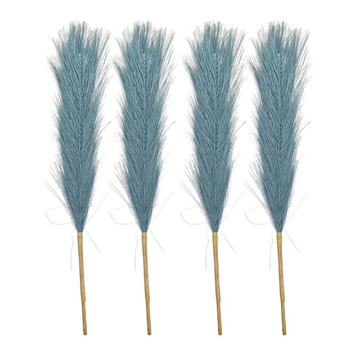Artificial Pampas Grass for Decoration, Pink Blush Faux, Non-Shedding Feather Grass Pack of 4 | Gradient Pampas Grass | (18 Inch)