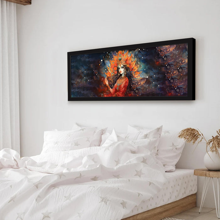 Indian Goddess Vastu Wall Art Framed Luxury Paintings for Home Decoration, Living room, Bedroom and Office Decoration (99x38 CM)