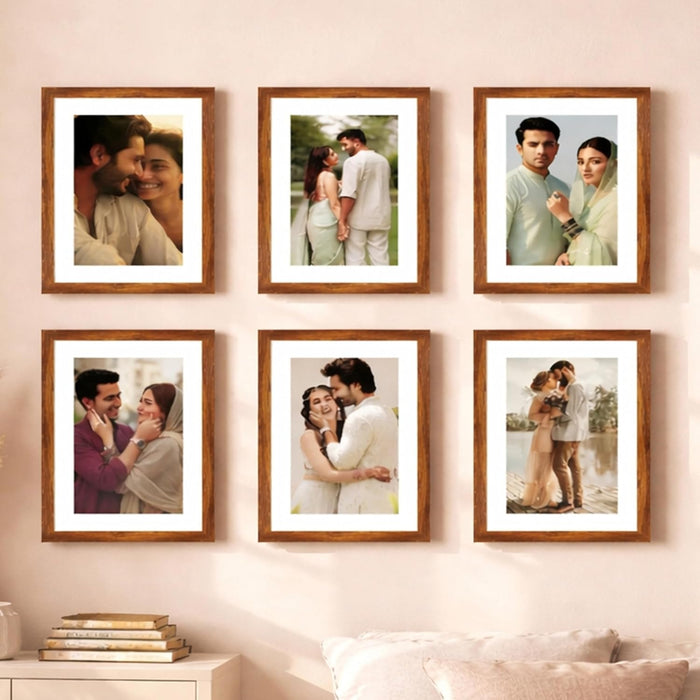 Premium White Photo Frame Set of 6 for Living Room | Classic Wooden Picture Frames for Photos, Artwork & Kids Room | Wall Décor (8x10 Inch)