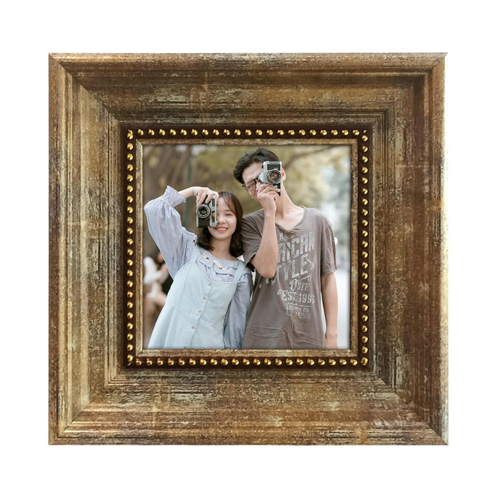 Photo Frame for Tabletop | Plexiglass, Frame for Home and Office Decoration  (Beige, 5x5 Inch)