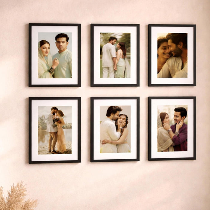 Premium White Photo Frame Set of 6 for Living Room | Classic Wooden Picture Frames for Photos, Artwork & Kids Room | Wall Décor (8x10 Inch)