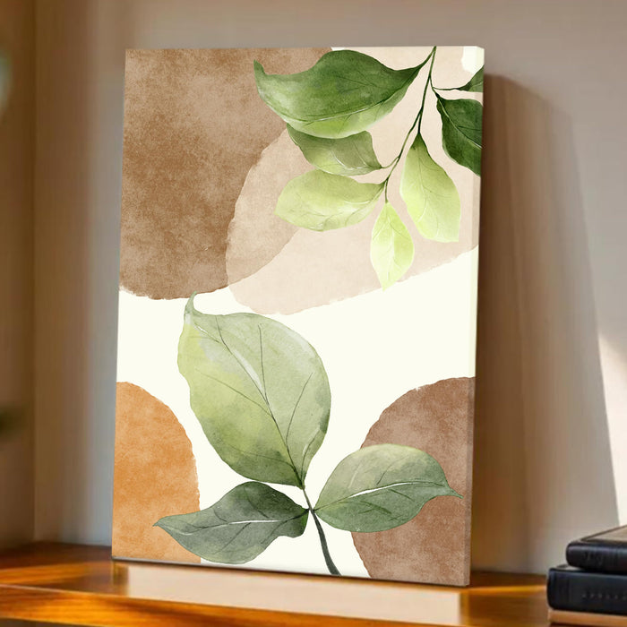 PAINTINGMANTRA Abstract Botanical desert Stretched Canvas Wall Art Modern Boho Illustration Painting for Home & Office Wall Decor, (16x22 Inch)