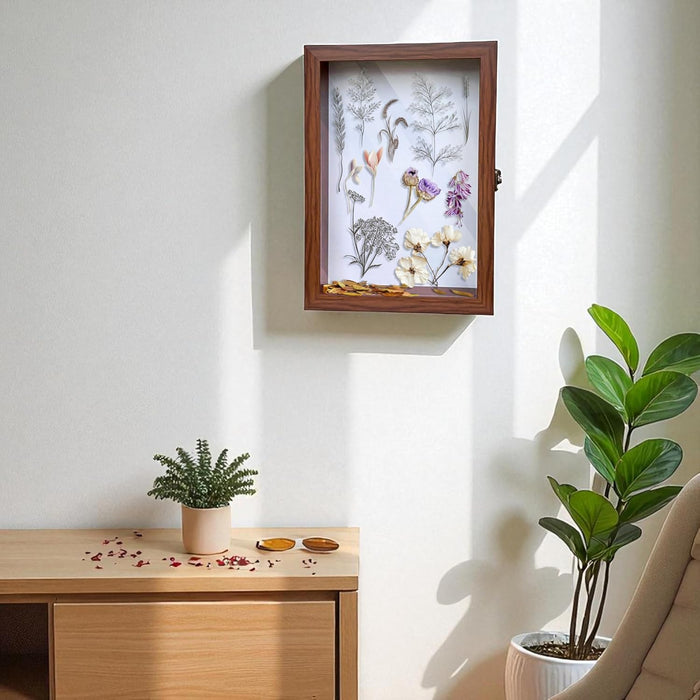 Shadow Box for Memories Memory Collection Box with Slot On Top Beautiful Moments (Brown, A4)