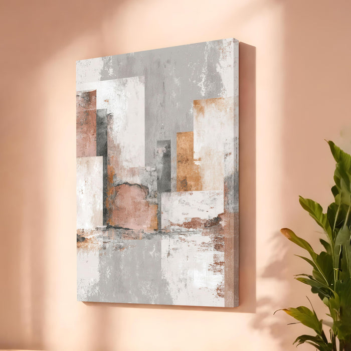 Modern Abstract Stretched Canvas Painting For Living Room | Multicolor ...