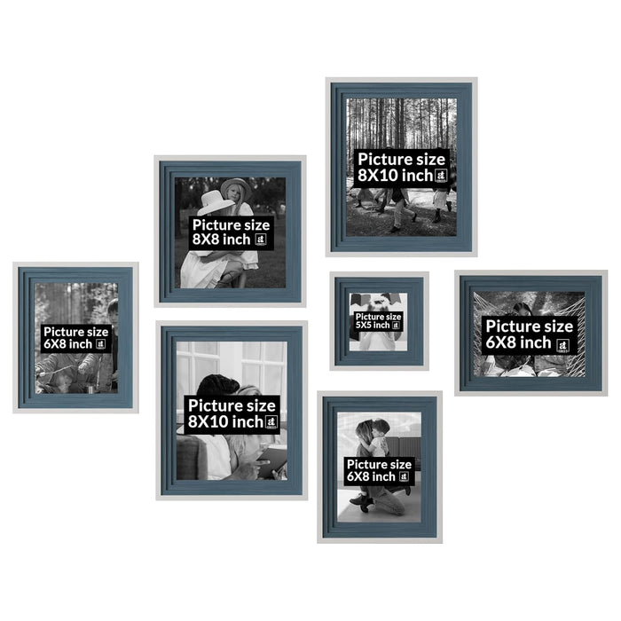 Collage Photo Frame Set of 13 | Multi-Size Gallery Wall Picture Frames for Family Photos | Modern Wall Décor for Living Room, Bedroom & Home Decoration