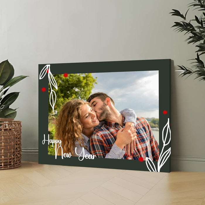 SNAP ART Personalized Photo Happy New Year to Canvas Wall Art Print - Customize Your Photo Upload On Canvas - 10x12 Inches