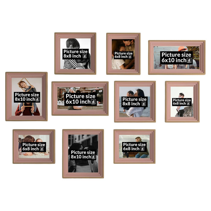 Collage Photo Frame Set of 13 | Multi-Size Gallery Wall Picture Frames for Family Photos | Modern Wall Décor for Living Room, Bedroom & Home Decoration