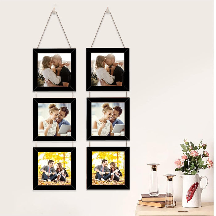 Set of 4 Hanging Picture Frame For Home and Office Decoration (Size 5"x5" )