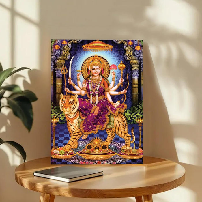 Spiritual Stretched Canvas Pooja room Temple Wall Art Print Painting on Stretched-Canvas (30x41 CM)