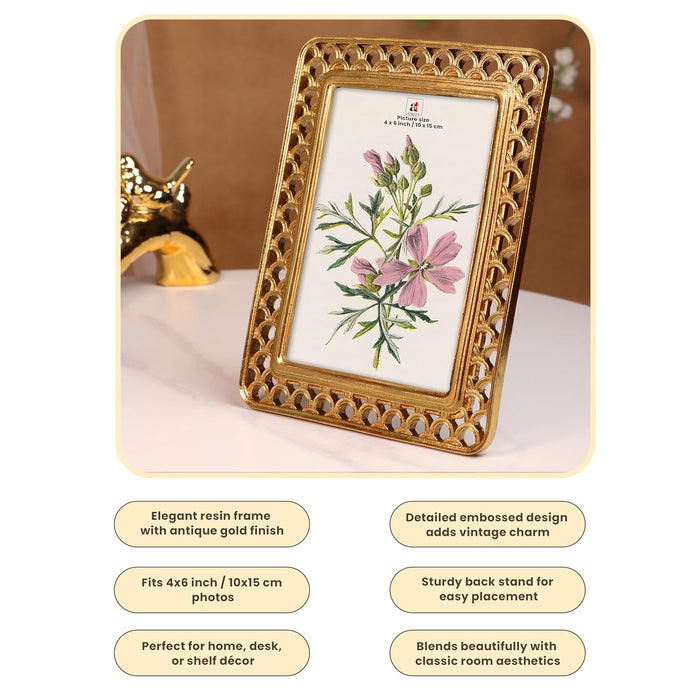 Diwali Gift Hamper with Vintage Photo Frame Oudh Scent Candle and Urli Diya, Friends and Relatives (Pack of 3)