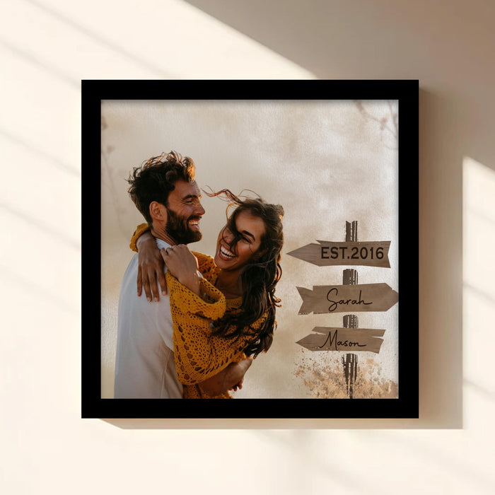 Customized Gifts for Couple Anniversary Photo Frame Personalized Valentine Gift for Couple, Wife, Husband and Anniversary (11x11 Inch)