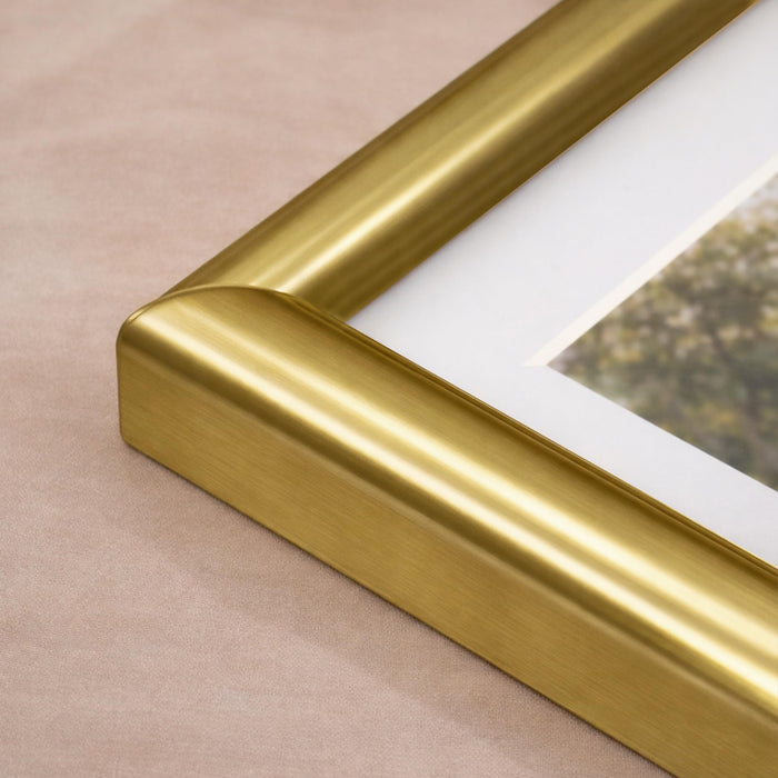 Art Street Picture Photo Frame Set of 6 for Bedroom, Tabletop Frames with Stand, Photo Frames for Couples, Weddings, Home Decor, Portrait or Landscape Display (Golden, 8x8 Inch)