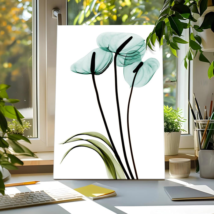 Beautiful Floral Transparent Flower Canvas Paintings Wall Art Posters Prints Living Room Home Décor, Design By Albert Koetsier (Size - 16x22 Inch)