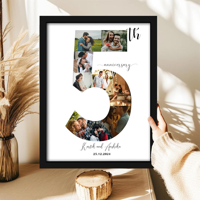 Customized and Personalize Anniversary Gift with Date for the special people in your life | Anniversary Customized Photo with Frame (13x18 Inch)