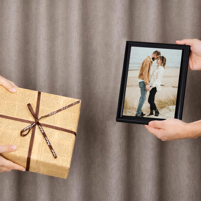 Art Street Picture Photo Frame Set of 6 for Bedroom, Tabletop Frames with Stand, Photo Frames for Couples, Weddings, Home Decor, Portrait or Landscape Display (Black,6x8 Inch)