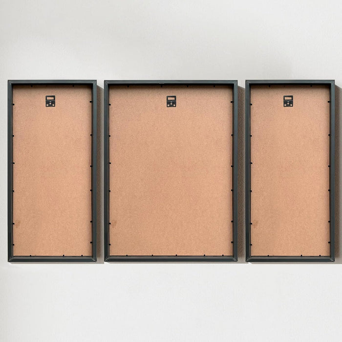 Botanicals Pichwai Framed Wall Art Painting Home Décor Pack Of 3 | Digital Scenery Painting with Frame, Set Of 3 22x46 cm, 33x44 cm