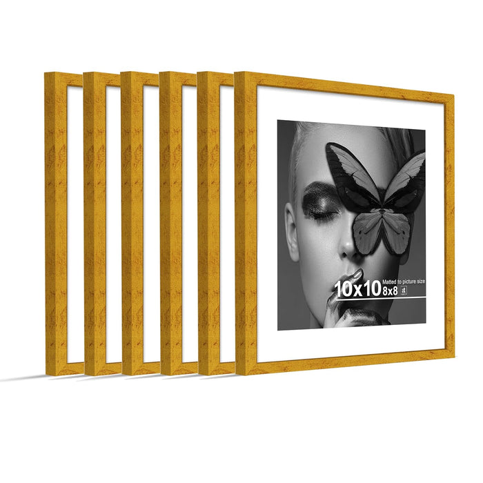 Premium White Photo Frame Set of 6 for Living Room | Classic Wooden Picture Frames for Photos, Artwork & Kids Room | Wall Décor (8x10 Inch)