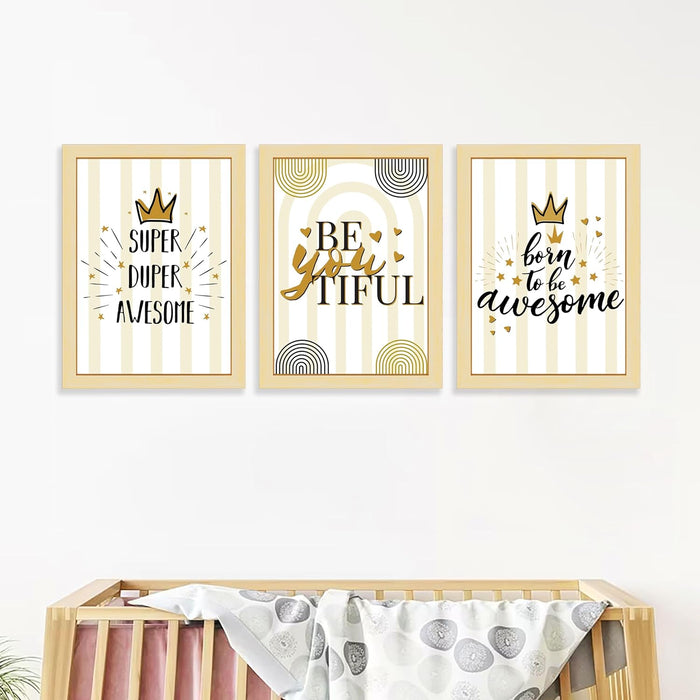 Art Street Super Duper Awesome Art Prints for Home & Kids Room (Set of 3, 12.7x17.5 Inch, A3)