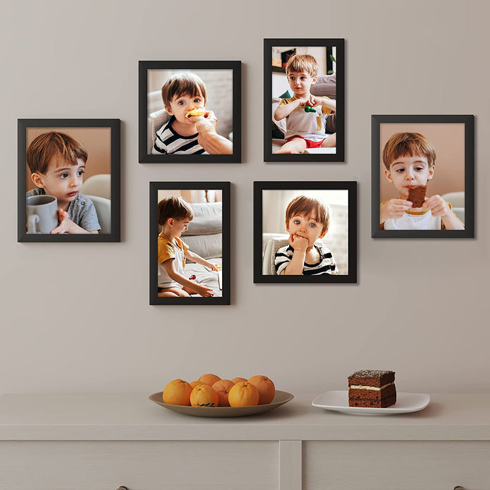 Art Street Wall Photo Frames for Living Room - Set of 6, Home Décor Size: 4x6, 5x7, 6x8 Inch