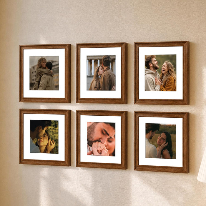 Premium White Photo Frame Set of 6 for Living Room | Classic Wooden Picture Frames for Photos, Artwork & Kids Room | Wall Décor (8x10 Inch)