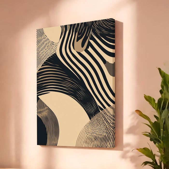 Boho Pattern Abstract Stretched Canvas Painting For Living Room | Geometric Boho Stretched Canvas Wall Art For Livingroom Home Decor, Bedroom, Hallway's, Office, Hotel - 56x86 cm