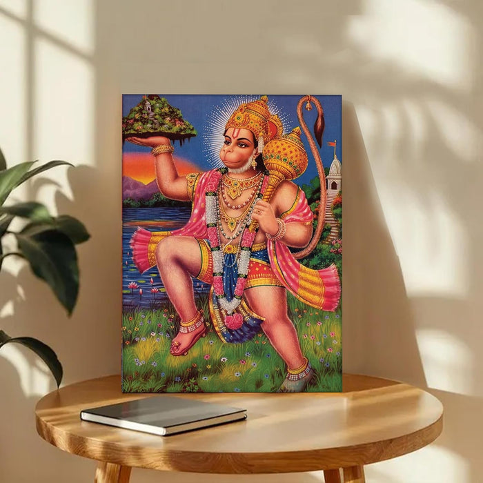 Spiritual Stretched Canvas Pooja room Temple Wall Art Print Painting on Stretched-Canvas (30x41 CM)