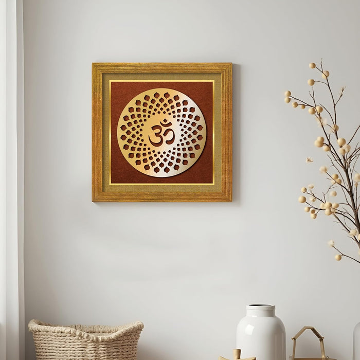 OM Yantra for Vastu Symbols of Hinduism Aum Yantra Wall Décor for Good Luck Charm and Protection for Home, Office Ideal Spiritual Gift for Women