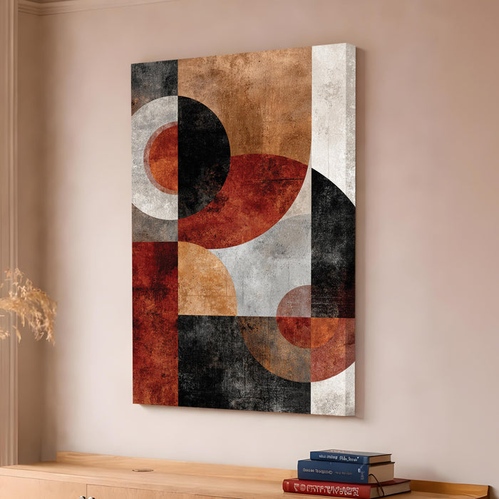 Modern Abstract Stretched Canvas Painting For Living Room | Multicolor ...