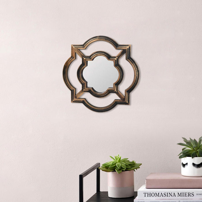 Art Street Beautiful Large Mirror for Bathroom,Livingroom Wall Mirror,Decorative in Round Shape (Brown, 10x10 Inch)