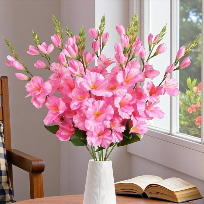 Art Street Artificial Gladiolus Flower Bunch for Vase, Valentine Day for Home Décor Table Placement