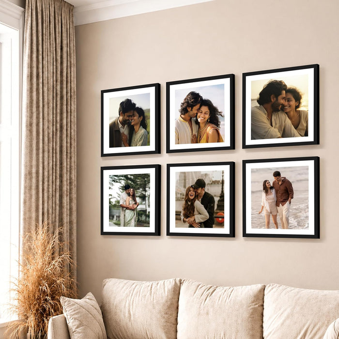 Premium White Photo Frame Set of 6 for Living Room | Classic Wooden Picture Frames for Photos, Artwork & Kids Room | Wall Décor (8x10 Inch)