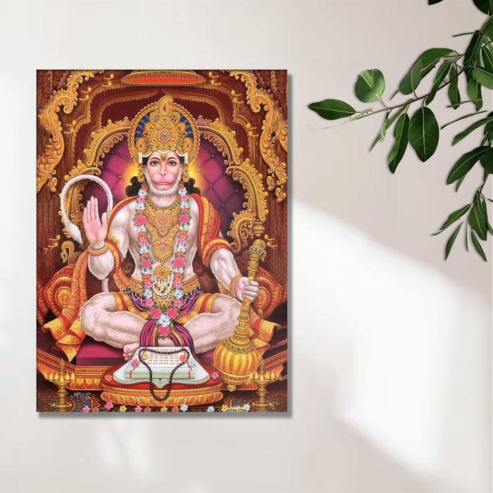 Spiritual Stretched Canvas Pooja room Temple Wall Art Print Painting on Stretched-Canvas (30x41 CM)