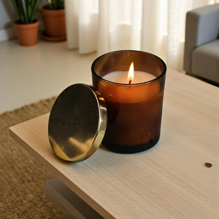 Mogra Scented Soy Wax Glass Votive Candle for Diwali Gifting | Glass Jar, Premium Collection Candle (Mogra)