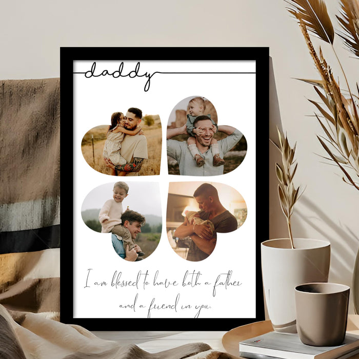 SNAP ART Customized Father's Day Gift for your DAD with Photo Collage print, DAD Gifts Photo Frame with Photo Upload Inch)