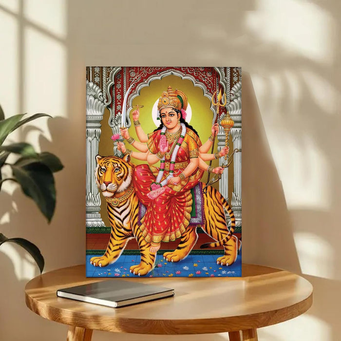 Spiritual Stretched Canvas Pooja room Temple Wall Art Print Painting on Stretchd-Canvas Suits for Pooja-room, Mandir, Hallways, Living Room, Office (30x41 CM)