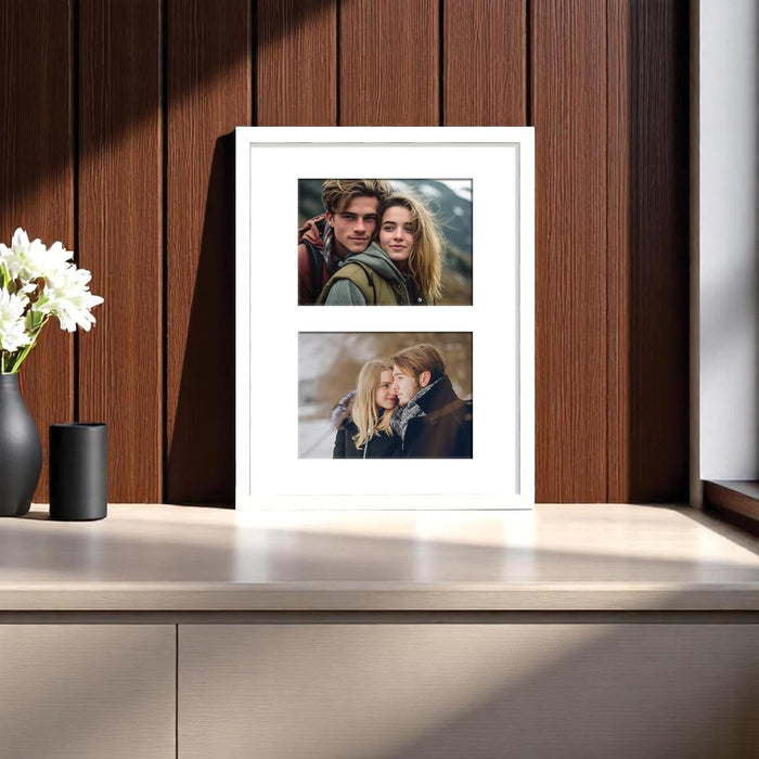 Photo Frame Collage 13x18 cm Photos Display 2 Openings Wall Mounting Photo-Frame (31x39 cm)