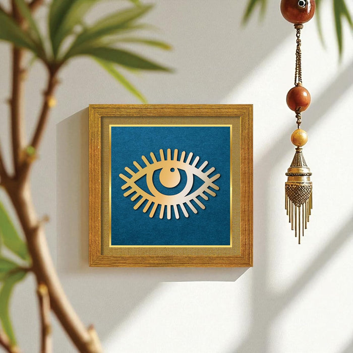 Evil Eye Vastu for Protection, Good Luck, Charm for Home and Office | Nazar Vastu Ideal Spiritual Gift for Women and Housewarming (9x9 Inch)