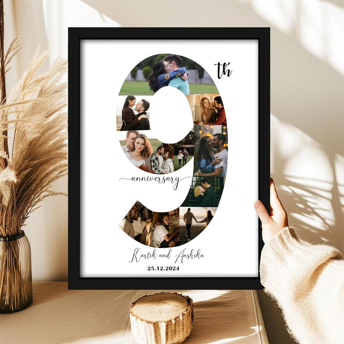 Customized and Personalize Anniversary Gift with Date for the special people in your life | Anniversary Customized Photo with Frame (13x18 Inch)