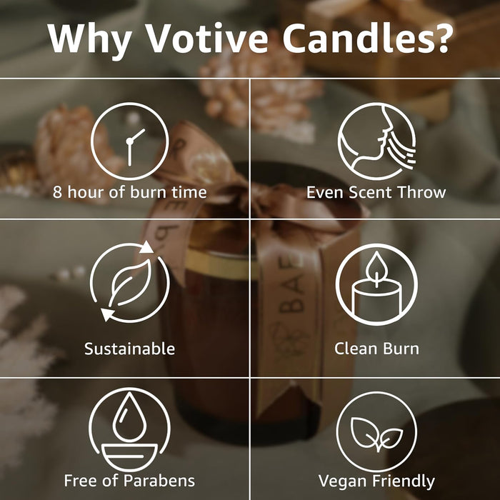 Mogra Scented Soy Wax Glass Votive Candle for Diwali Gifting | Glass Jar, Premium Collection Candle (Mogra)