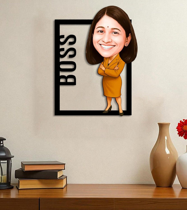 Personalized Caricature Gifts for Women Boss, Employee Friends, Brother, BFF, Boyfriend, Father Character Caricature Standee, Photo Frame Unique Design Customized Gift for Friends & Family