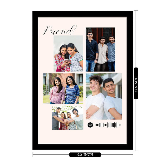 Personalized Best Friend Wall Photo Print, Photo Upload Customized Photo Frame. (Friendship Day  Special)