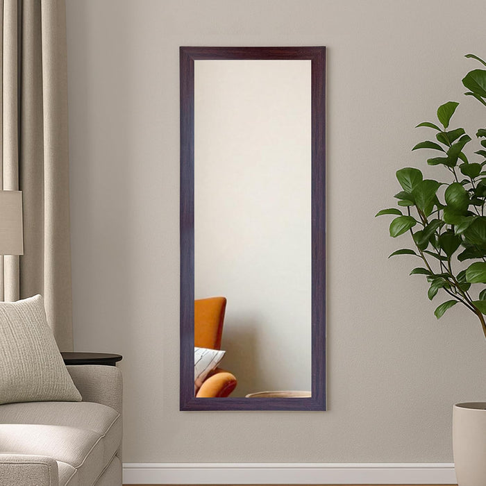 Bathroom Wall Mirror, Black Wall Mount Rectangular Makeup Mirror, Decorative Looking Glass with Frame Inner Size 12x36 Inch Outer (15x39 Inch)