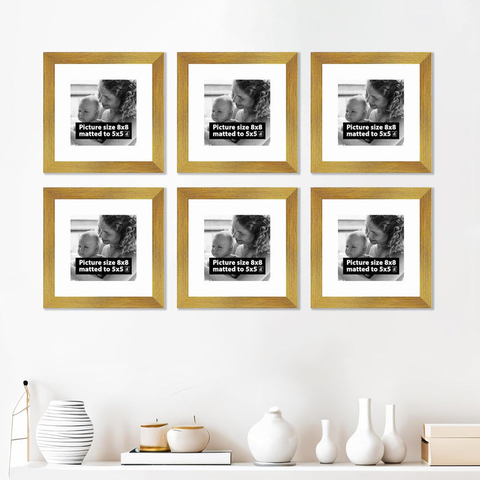 Premium White Photo Frame Set of 6 for Living Room | Classic Wooden Picture Frames for Photos, Artwork & Kids Room | Wall Décor (8x10 Inch)