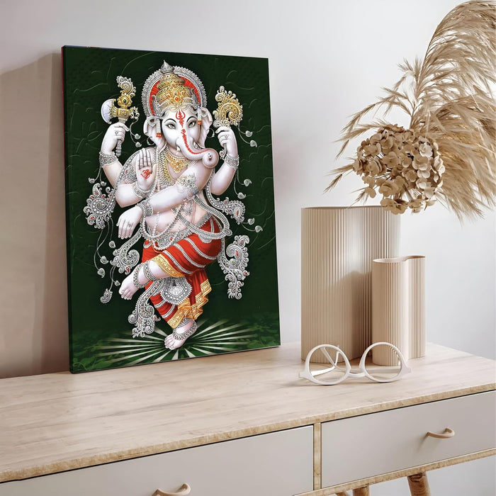 Spiritual Stretched Canvas Pooja room Temple Wall Art Print Painting on Stretched-Canvas (30x41 CM)