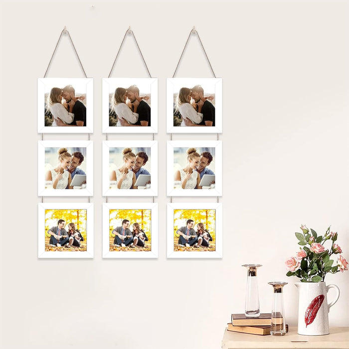 Set of 4 Hanging Picture Frame For Home and Office Decoration (Size 5"x5" )