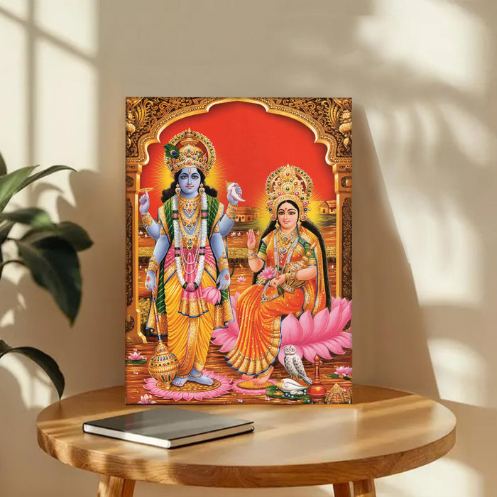 Spiritual Stretched Canvas Pooja room Temple Wall Art Print Painting on Stretched-Canvas (30x41 CM)