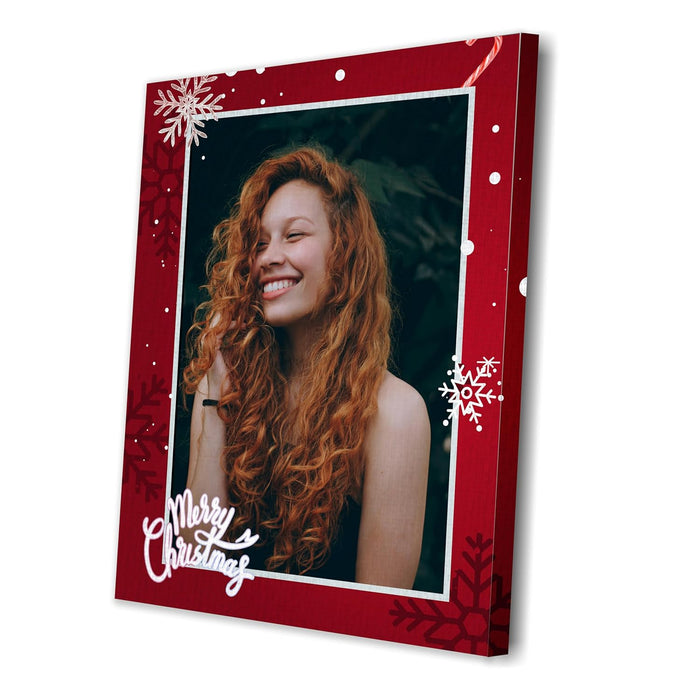 SNAP ART Personalized Marry Christmas Photo to Canvas Art Print - Customize Your Photo Upload On Canvas - 10x12 Inches