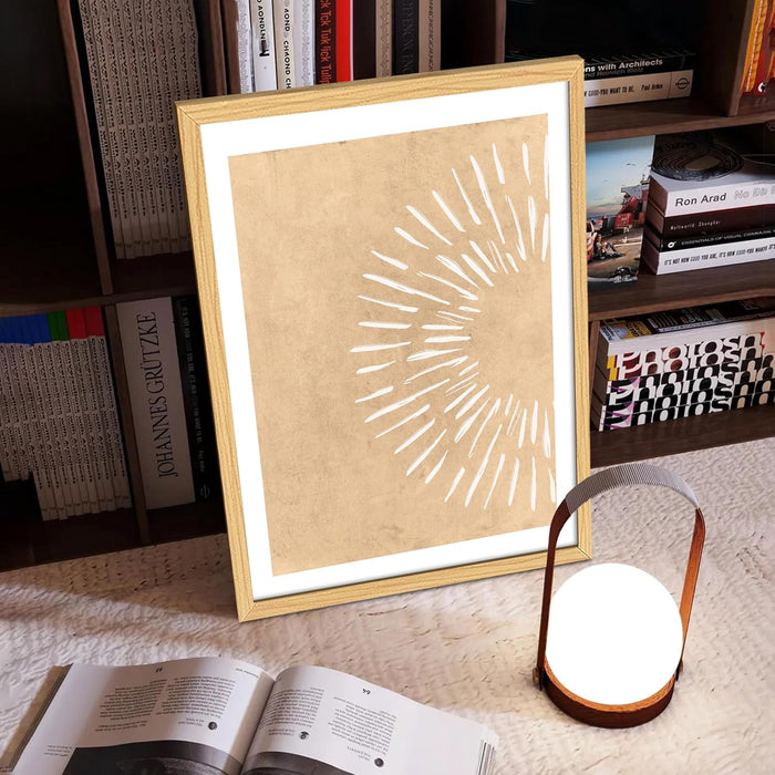Boho Sun Minimalist Wall Painting, Bohemian Large Wall Art Painting  (16.9x22.9 Inches)