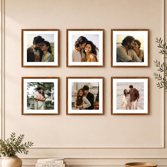 Premium White Photo Frame Set of 6 for Living Room | Classic Wooden Picture Frames for Photos, Artwork & Kids Room | Wall Décor (8x10 Inch)